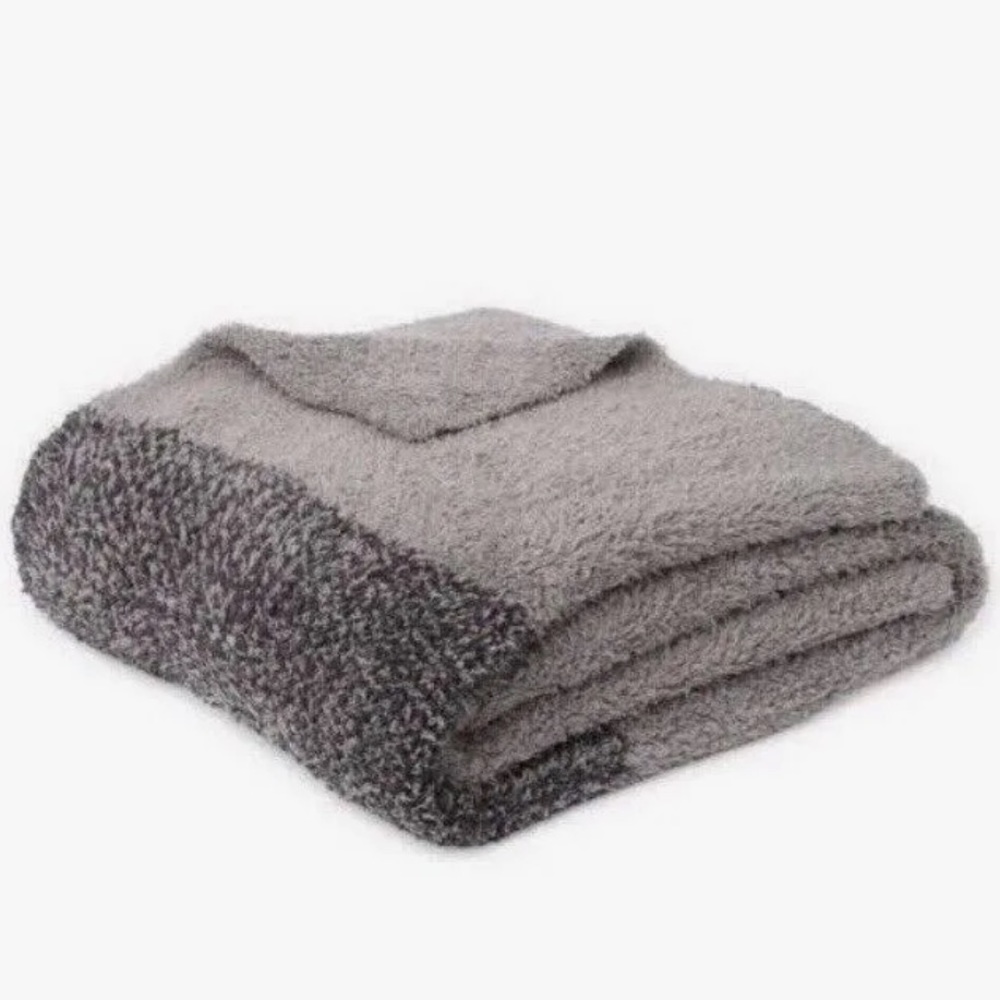 NWT Barefoot Dreams CozyChic Throw Graphite Stone